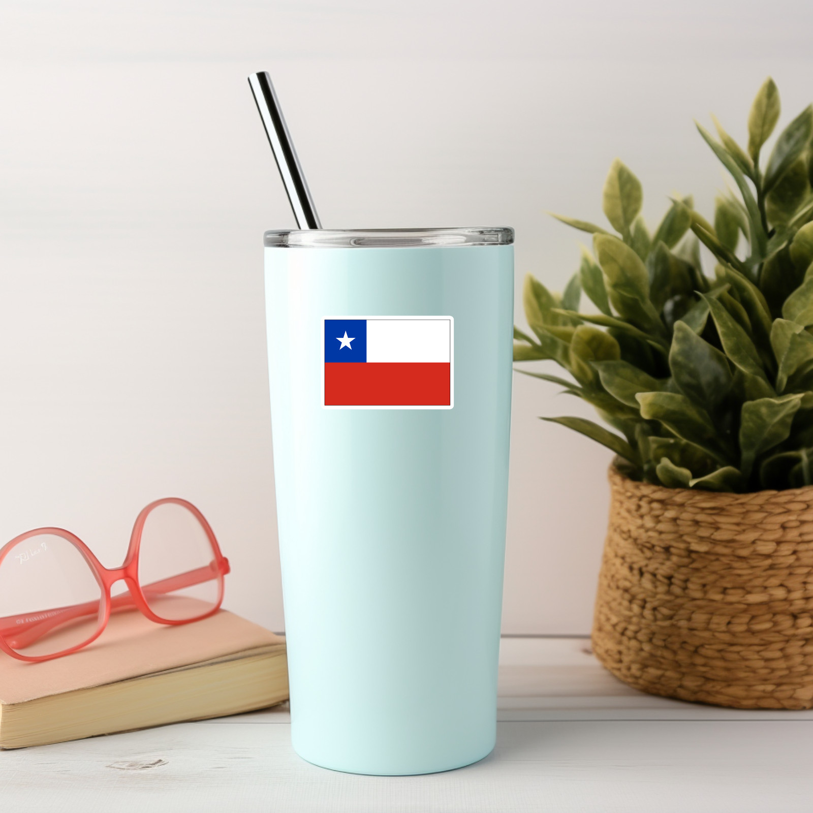 «Set of 6 Chile Flag Stickers – Durable Vinyl Decals for Vehicles, Laptops more
