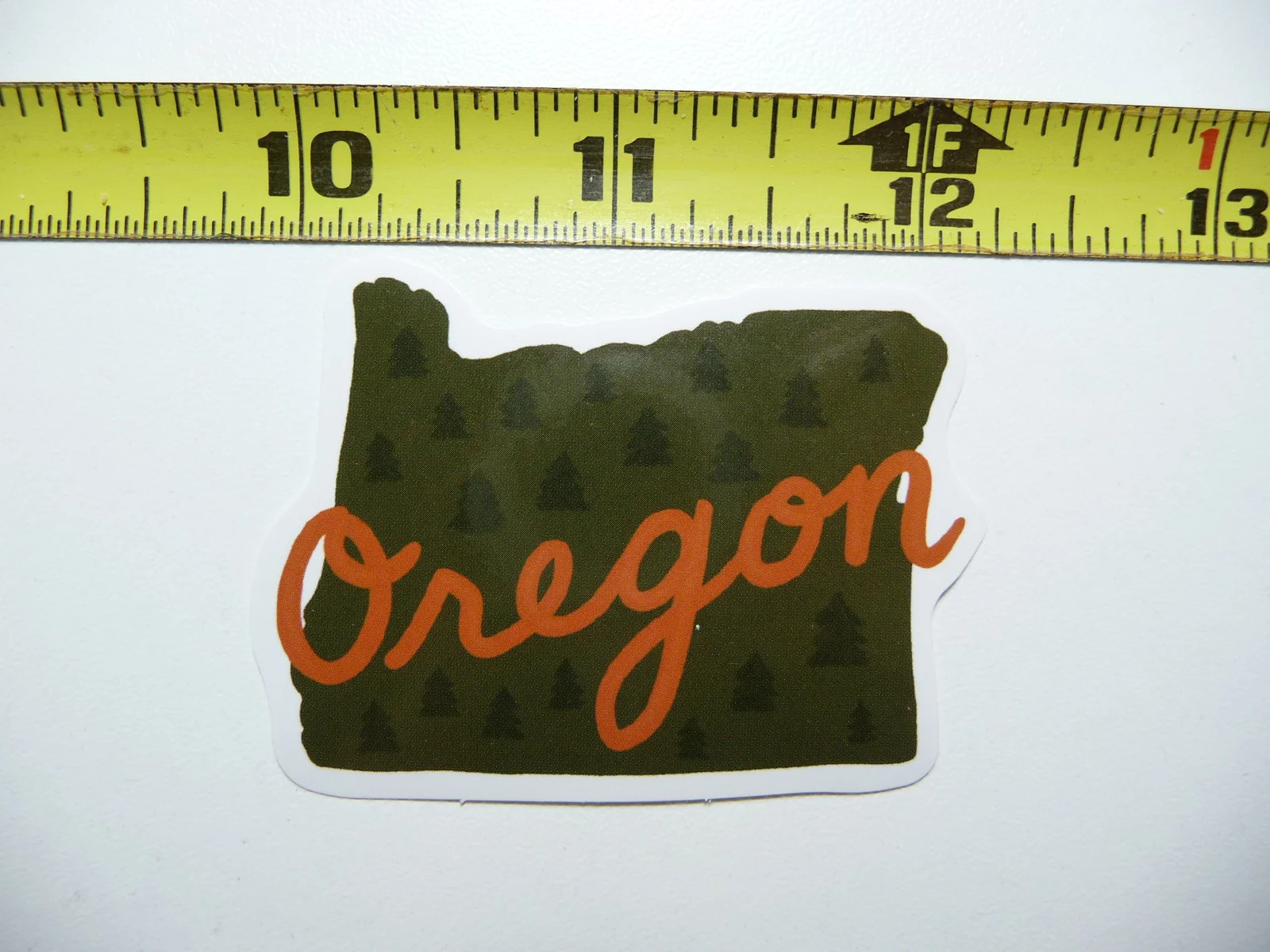 OREGON OUTLINE CURSIVE WRITING SMALL STICKER DECAL PRIDE TRAVEL MEMORIES