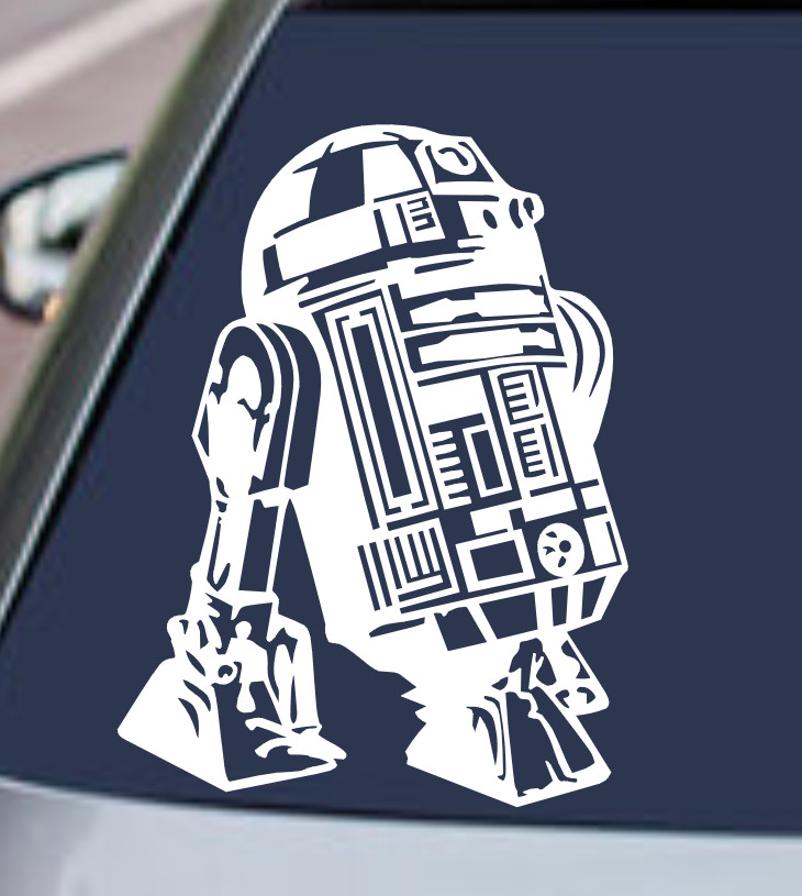 R2D2 STAR WARS DROID VINYL DECAL STICKER CAR REAR WINDOW BUMPER ROBOT CHARACTER