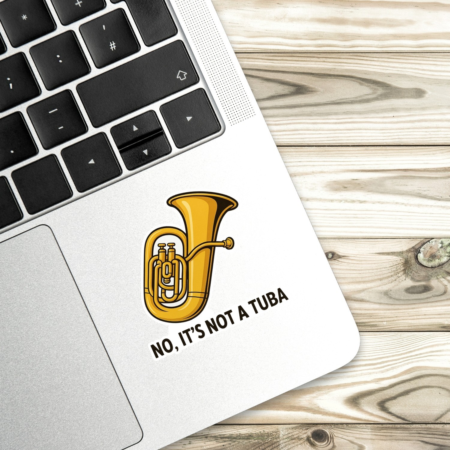 4PCS “No, It’s Not a Tuba” Stickers – Euphonium & Low Brass Musician Vinyl Decal