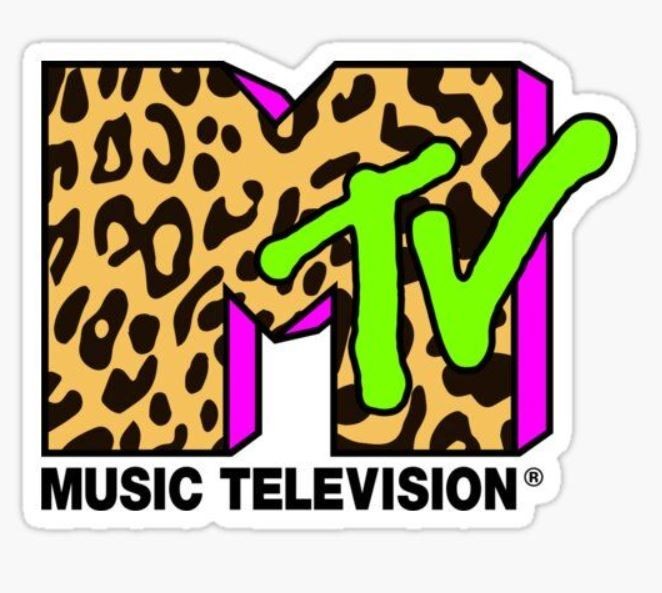 MTV Retro Logo ~ 2″ Vinyl Sticker ~ 80s ~ 90s ~ Music Television ~ Cheetah Print