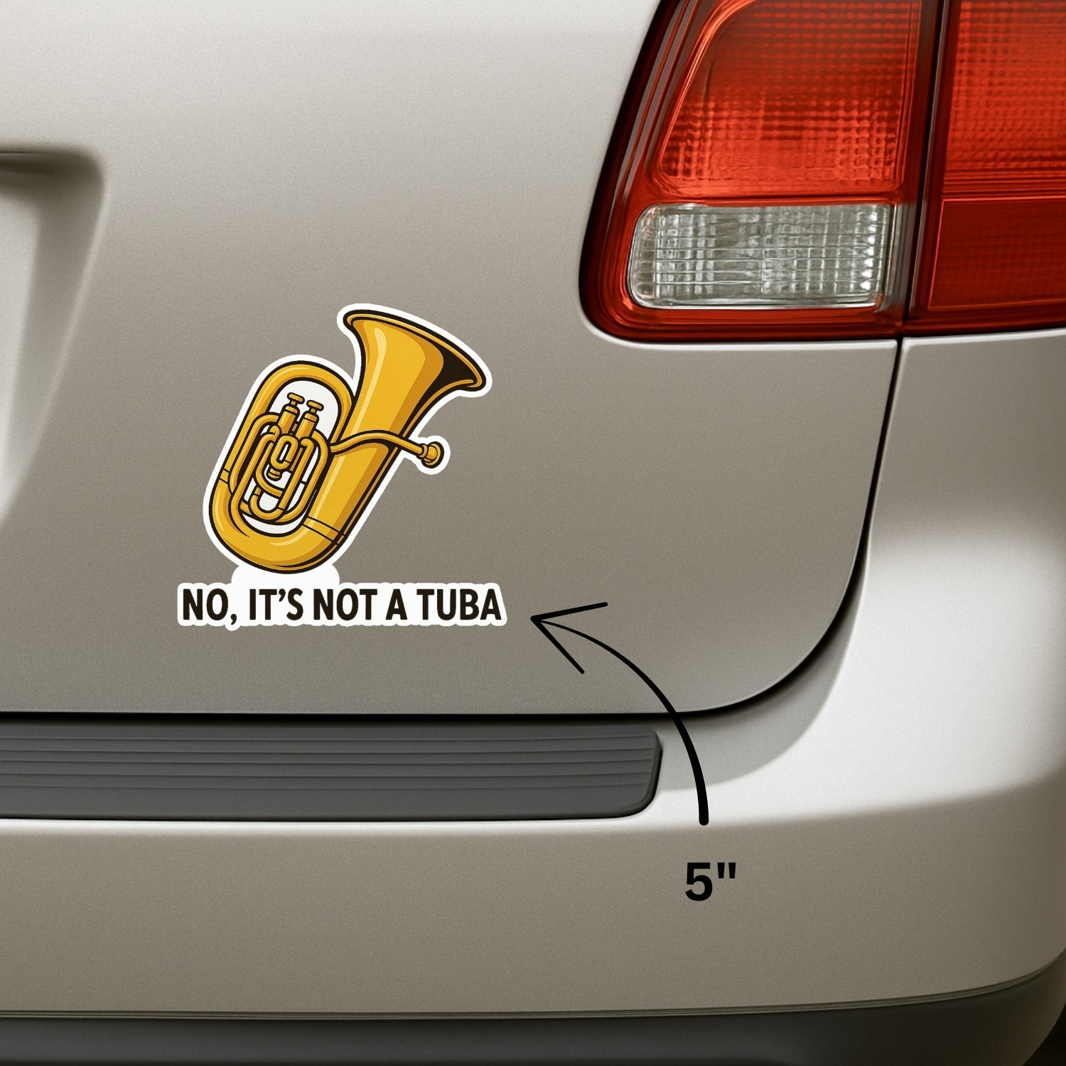 4PCS “No, It’s Not a Tuba” Stickers – Euphonium & Low Brass Musician Vinyl Decal