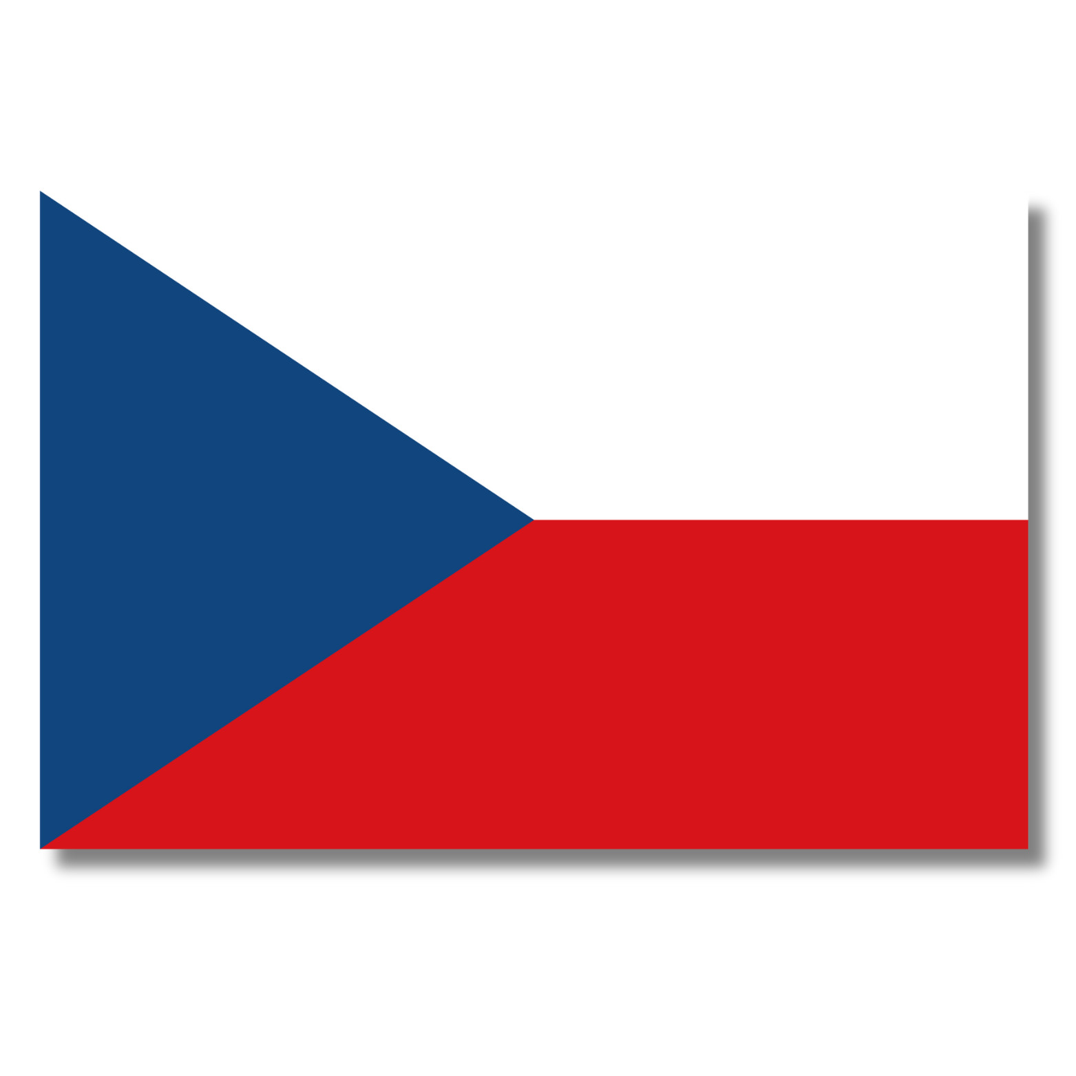 Czechia (Czech Republic) Flag Vinyl PVC Sticker, Car Bike Truck Bumper Country