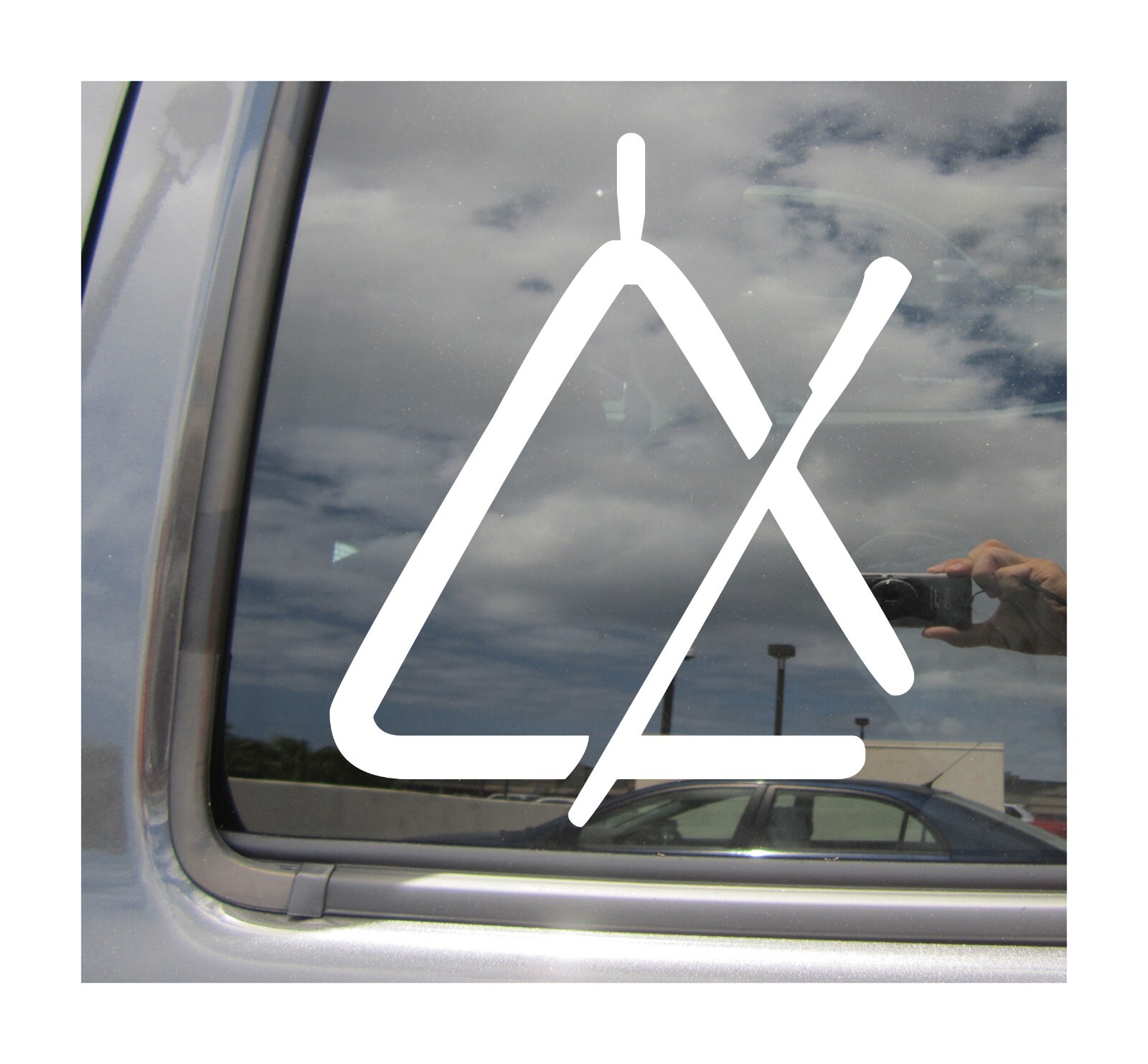 Triangle – Hand Percussion Music Instrument Vinyl Decal Window Sticker 10706