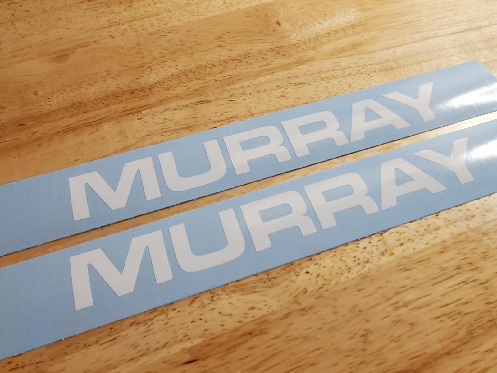 murray mower 10″ DECALS STICKERS GLOSS white (2) VINYL USA