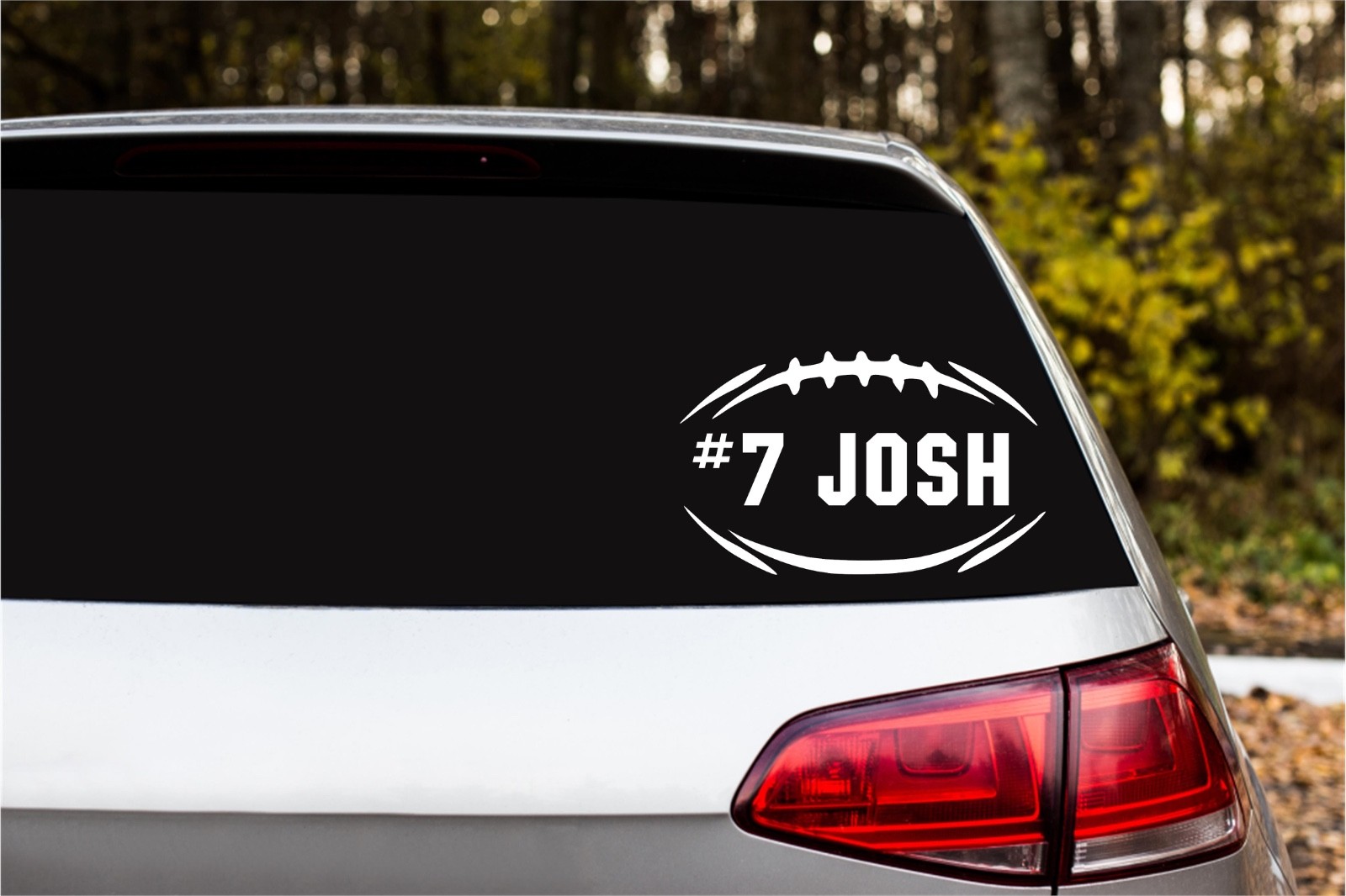 Custom Football Player Name Number Team Vinyl sticker decal U Pick Size & Color