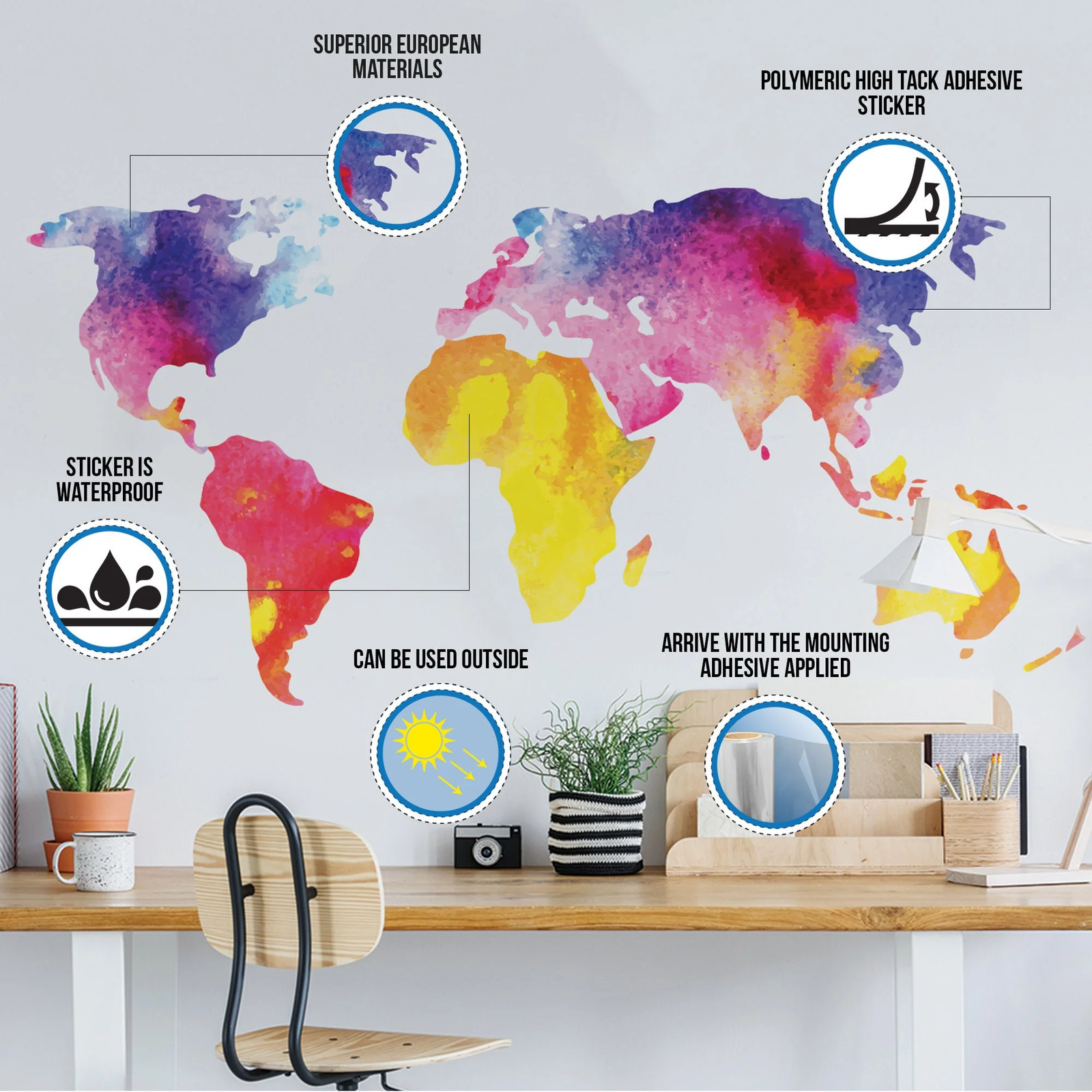3d Floor Ocean Vinyl Sticker – Porthole Effect Decor Art Decal – Illusion For