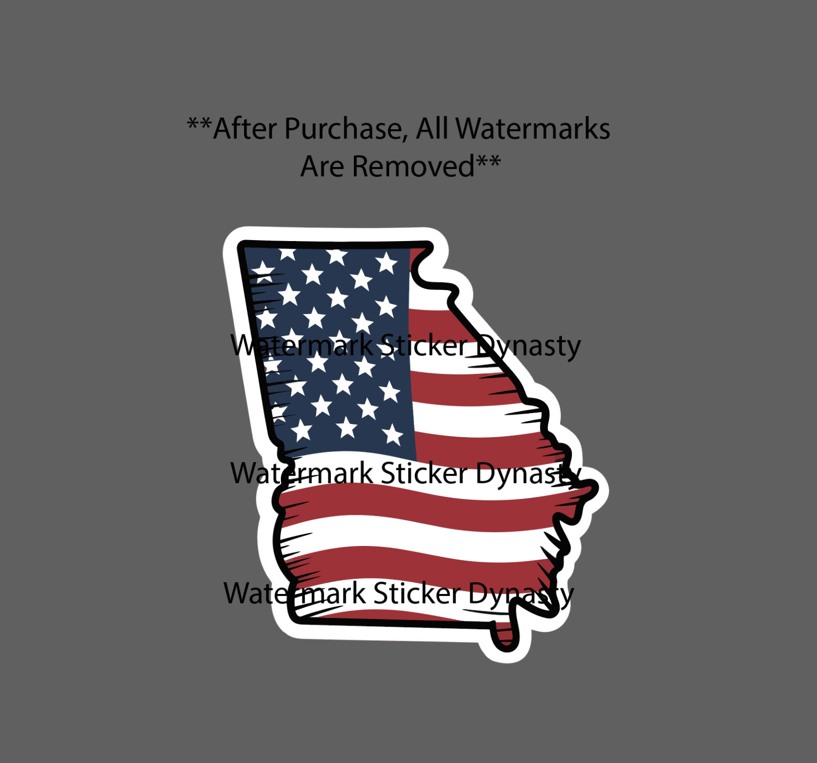 Georgia USA Flag Sticker Waterproof Decal State United States America Gift NEW