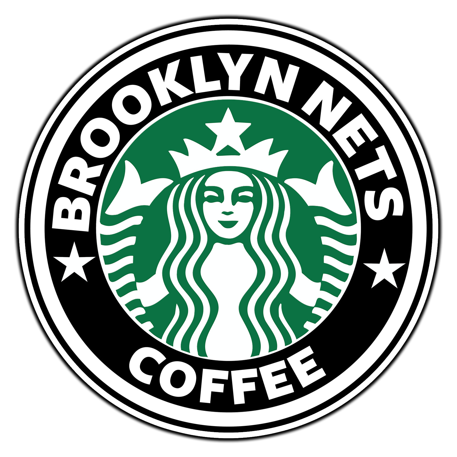 Brooklyn Nets Coffee Starbucks Logo #24 Basketball Fan Sticker Waterproof Vinyl