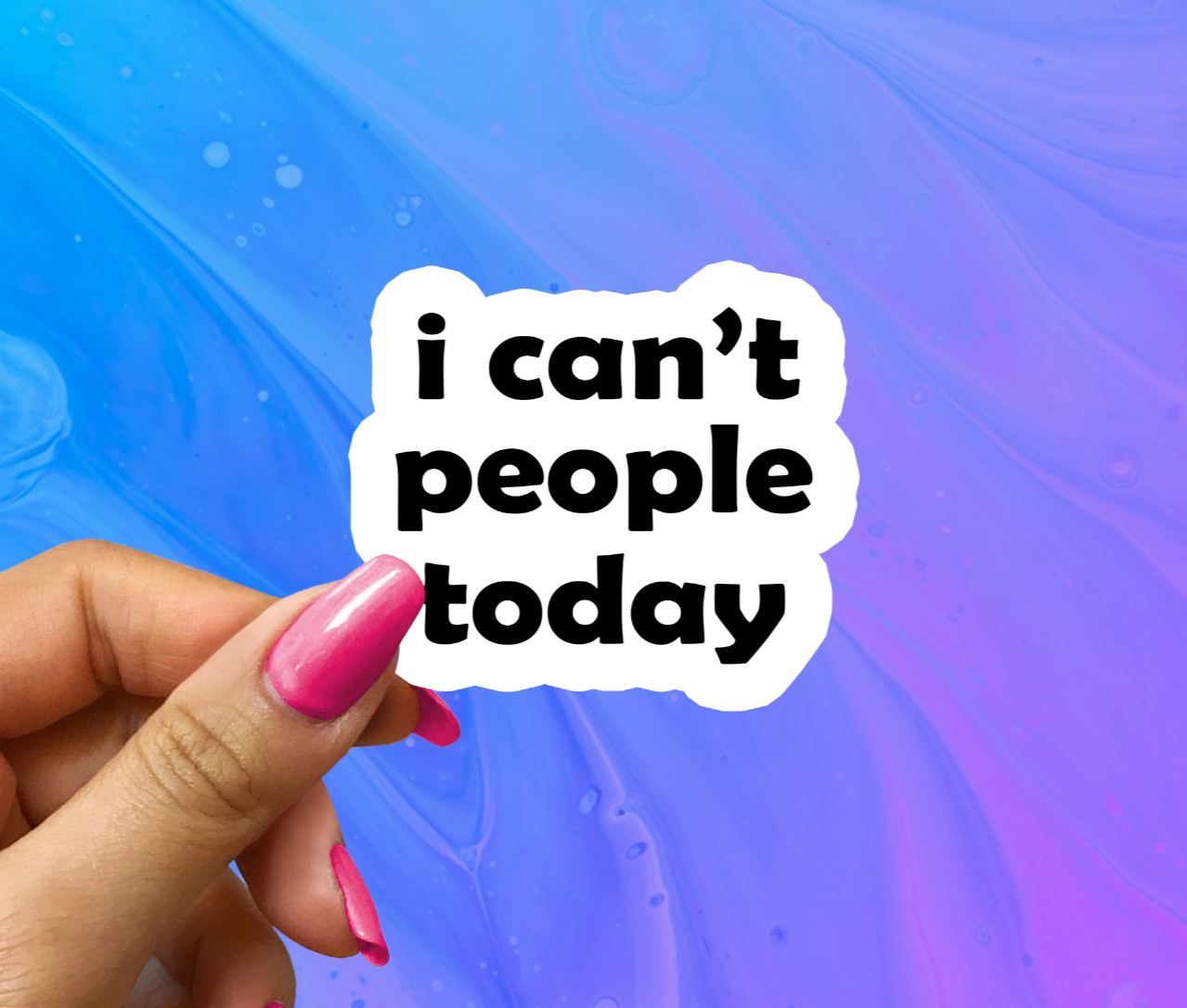 I Can’t People Today Vinyl Sticker – Funny Introvert Decal