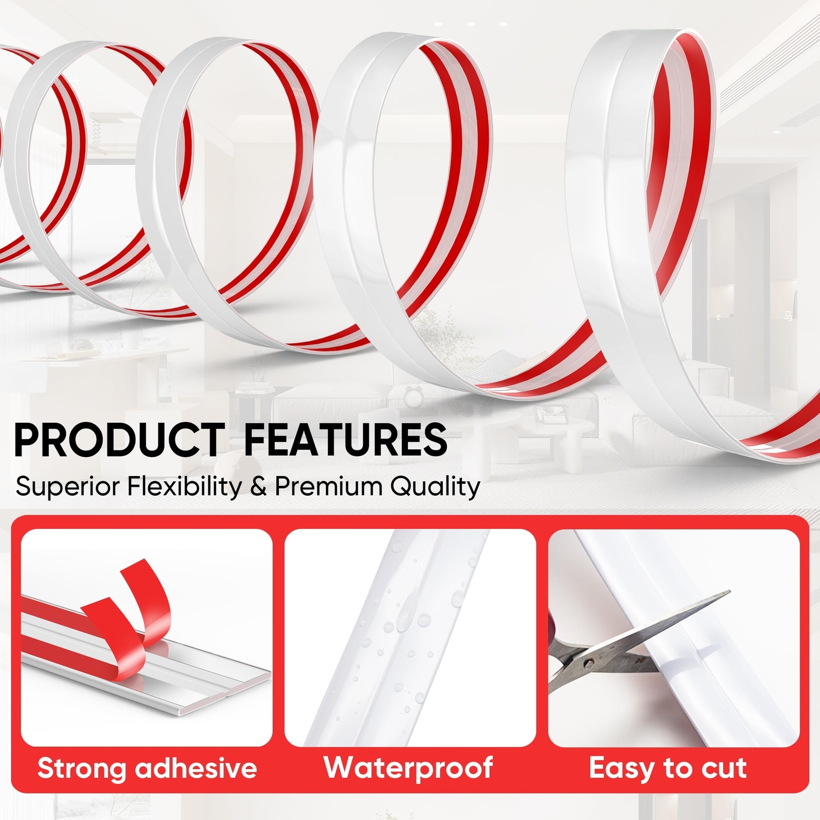 Wall Corner Protector Peel and Stick Wall Molding Trim Flexible Self Adhesive…