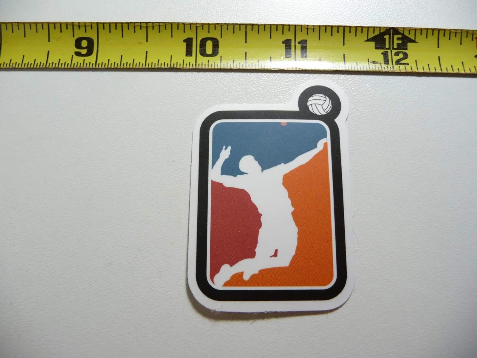 MAN RETURNING VOLLEYBALL SMALL STICKER DECAL GAME ATHLETIC SPORTS GAME