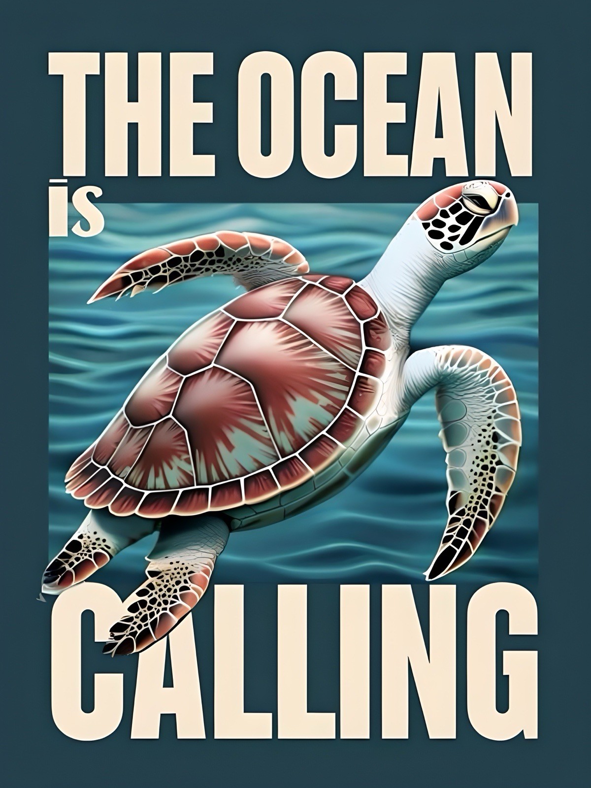 The Ocean Is Calling Vinyl Decal Sticker 3” Sea life Turtle Beach Life