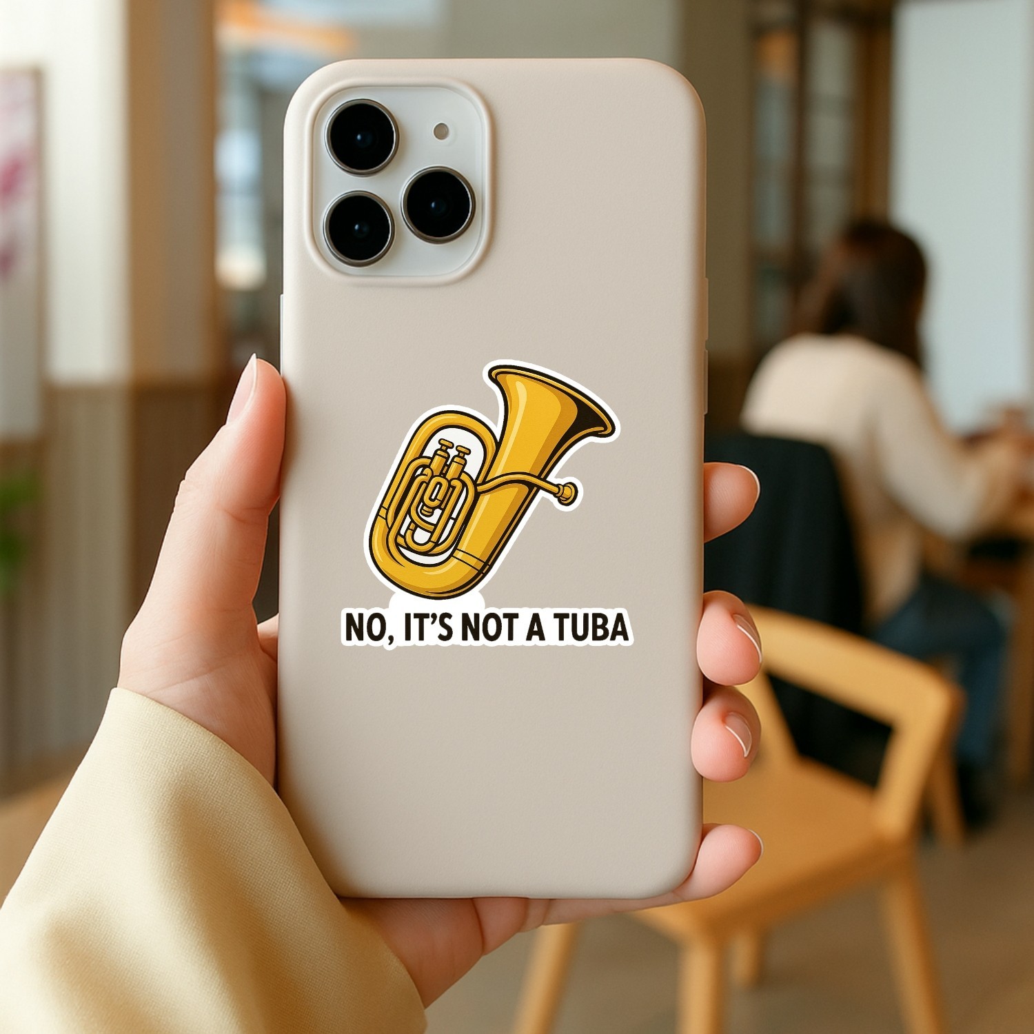 4PCS “No, It’s Not a Tuba” Stickers – Euphonium & Low Brass Musician Vinyl Decal