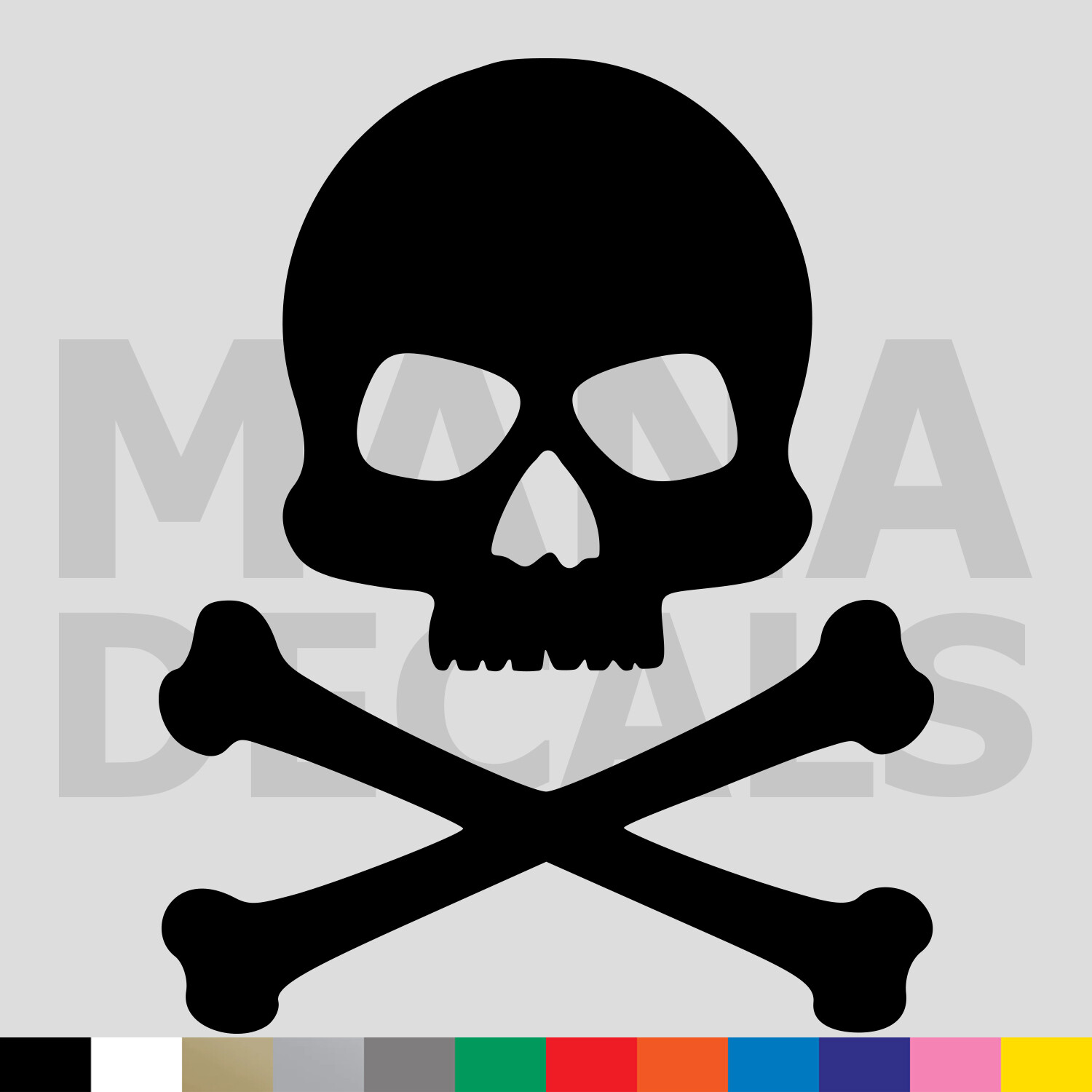 Skull and Crossbones Vinyl Die Cut Decal Sticker – Pirate Jolly Roger Poison