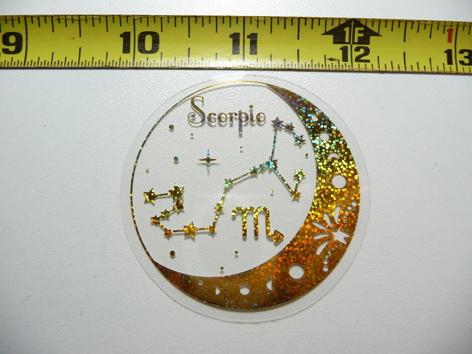 HOLOGRAPHIC ZODIAC SCORPIO SMALL STICKER DECAL HOROSCOPE SIGN BIRTH MONTH