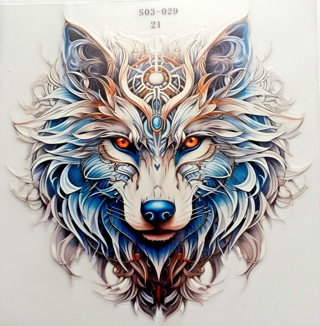 Fantasy Winter WOLF Spirit Animal Vinyl Decal 5.25″ x 5″