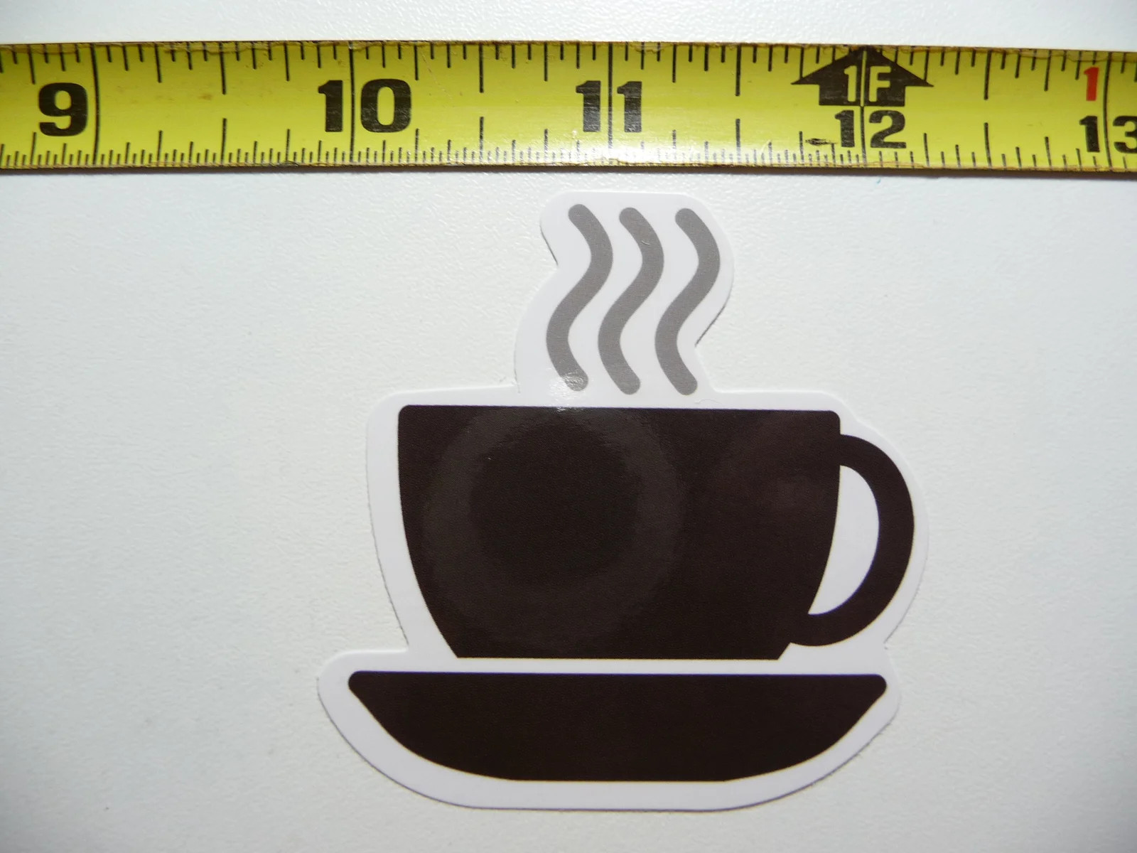 COFFEE CUP SILHOUETTE SMALL STICKER DECAL BEVERAGE MORNING WAKE UP FUN