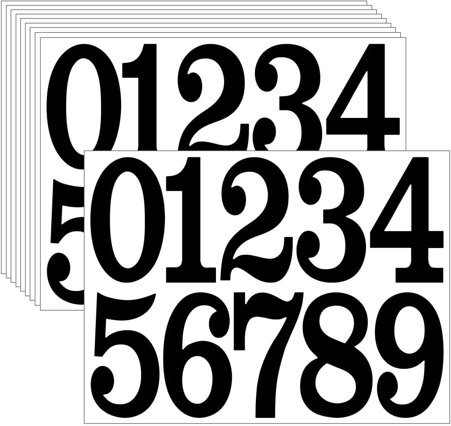100 Pcs 3 Inch Number Stickers,10 Sheets Vinyl Waterproof Mailbox