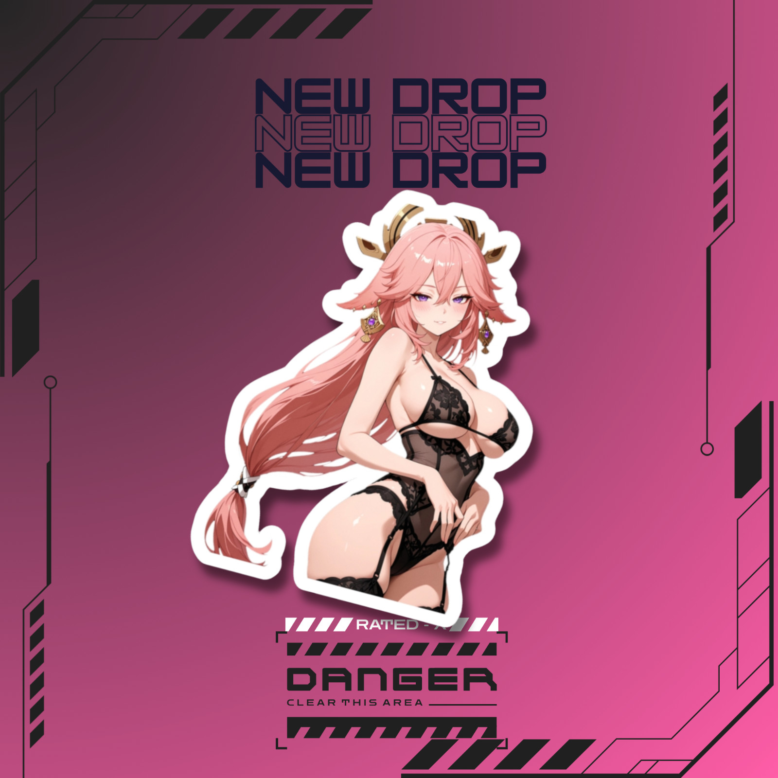 Yae Miko | Anime Girl Waifu Sticker Decal