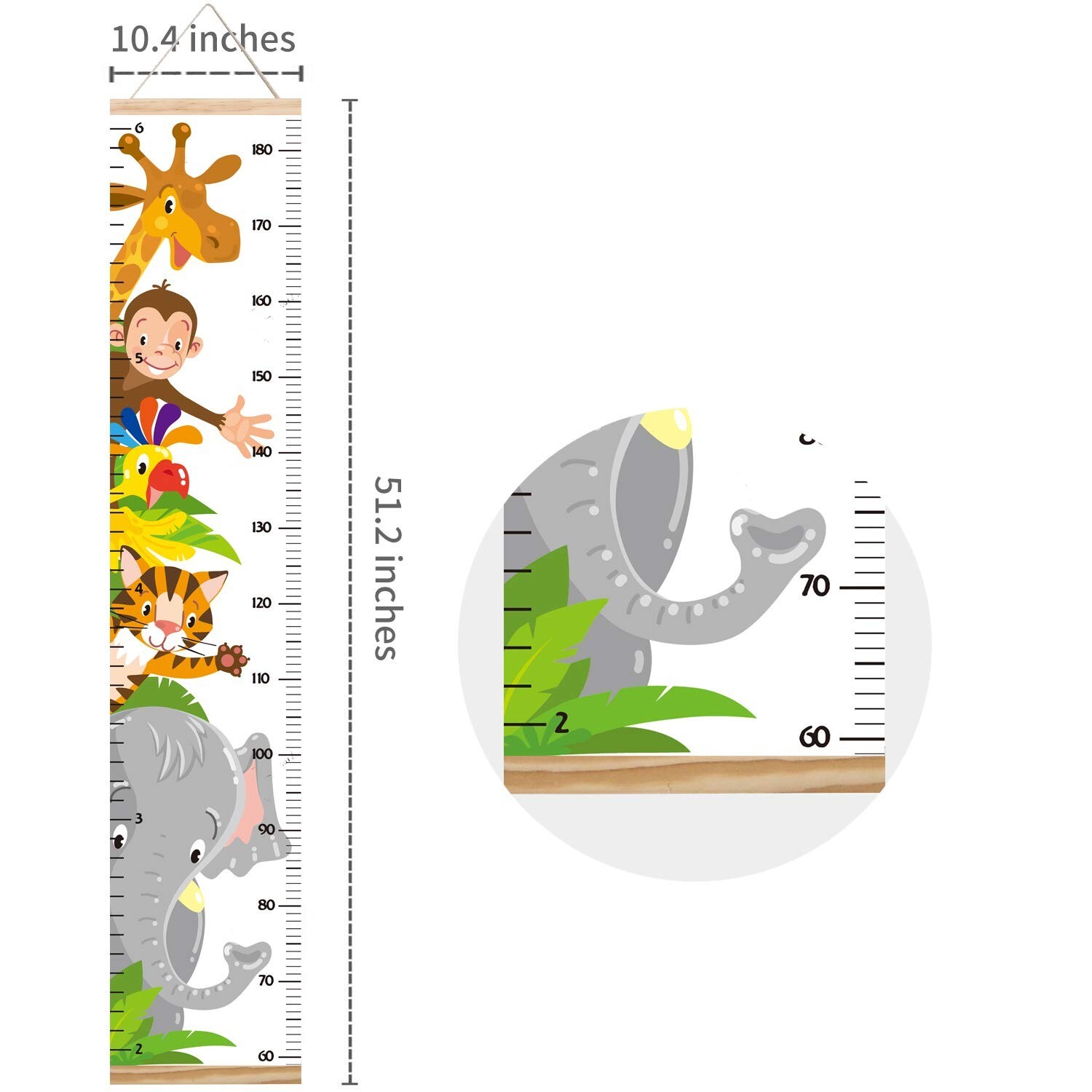 Kids Growth Chart Height Chart For Child Height Measurement Wall Hanging Rulers