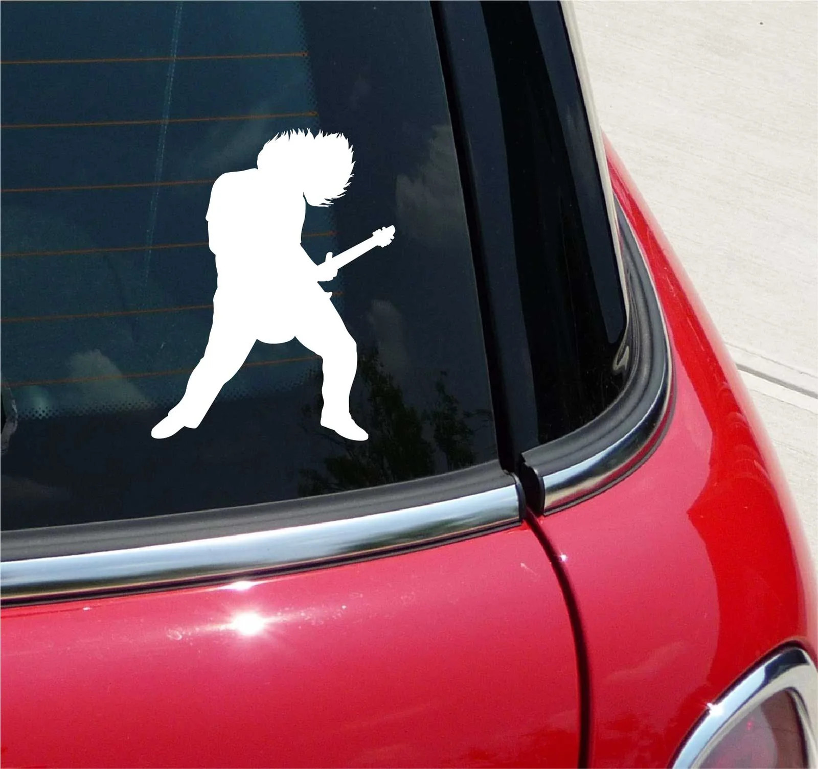 ELECTRIC GUITAR PLAYER BAND MUSIC GUITARS GRAPHIC DECAL STICKER ART CAR WALL