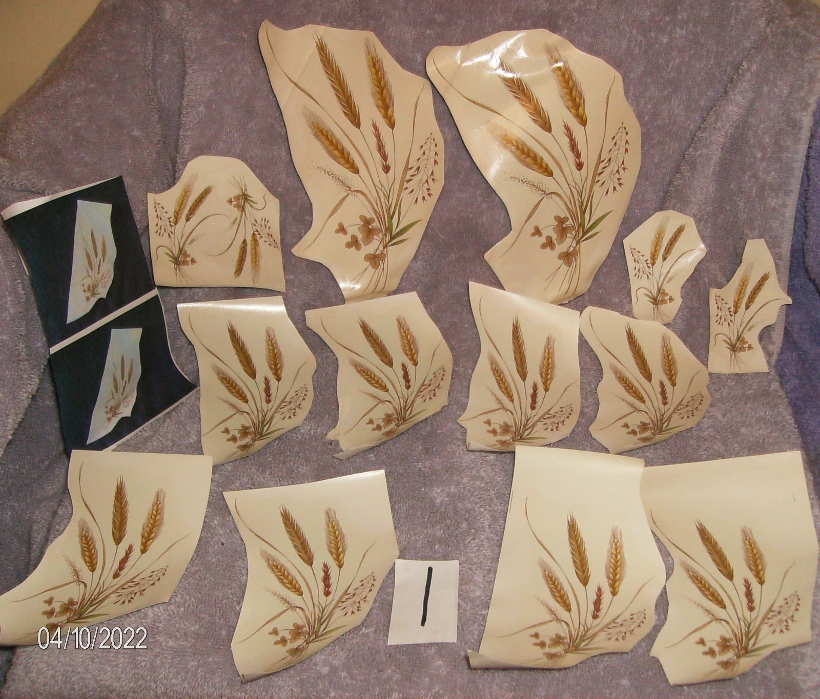 DELUXE WHEAT DECALS 8 PC 4 x 4 3/8″ 2 PC 6 1/2 x 3 1/2″ 4 PC 2 1/2 x 1 1/2″ #1