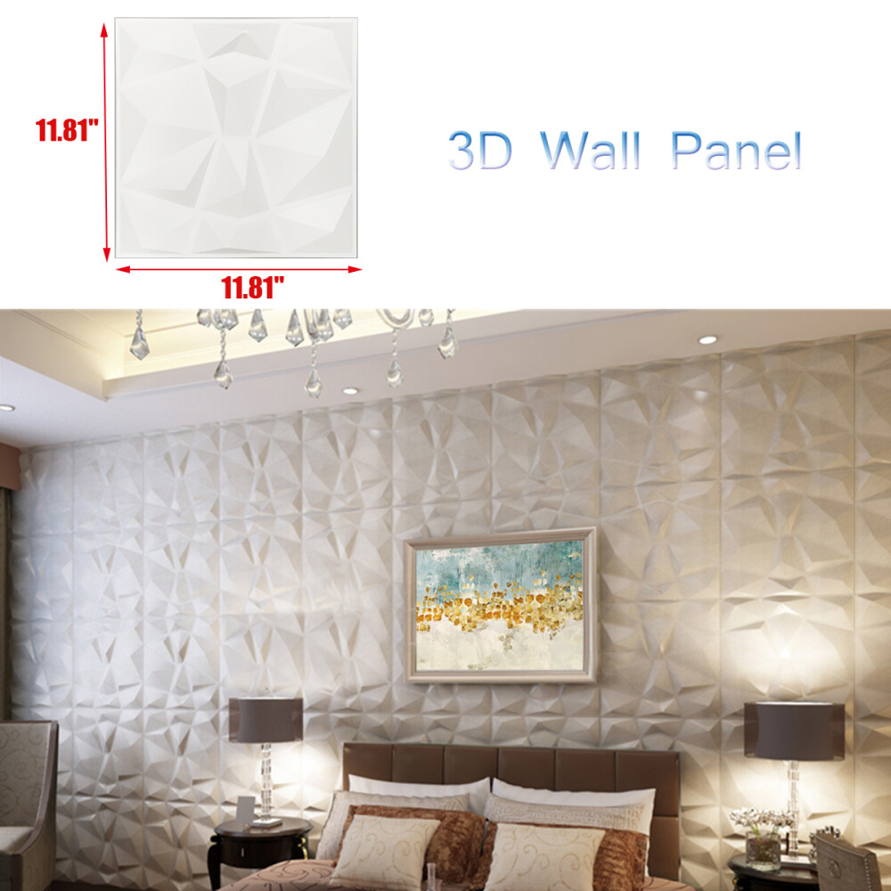 12pcs 30cmx30cm 3D Wall Panels PVC 3D Wallpaper Decorative 3D Wall Panel Tiles