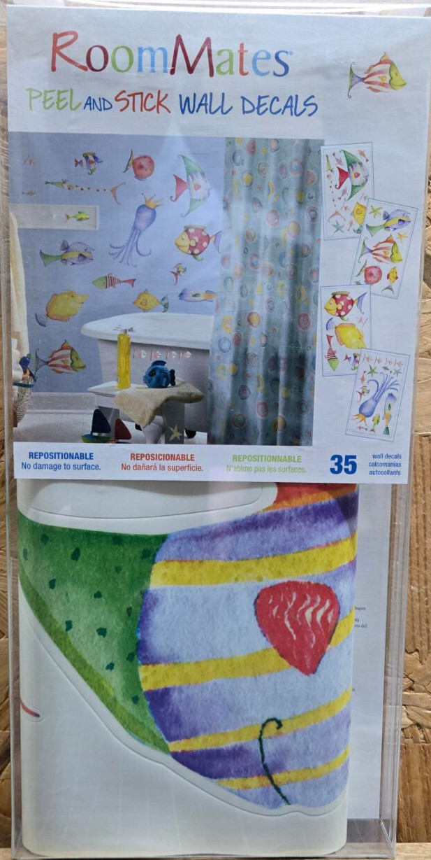 Sea Fish Ocean Life Themed Kids Peel & Stick Wall Decals RMK1179SCS