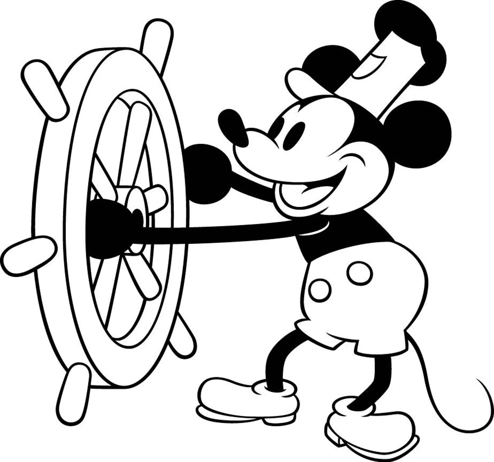 11″ Steamboat Willie Mickey Mouse die cut vinyl Decal sticker