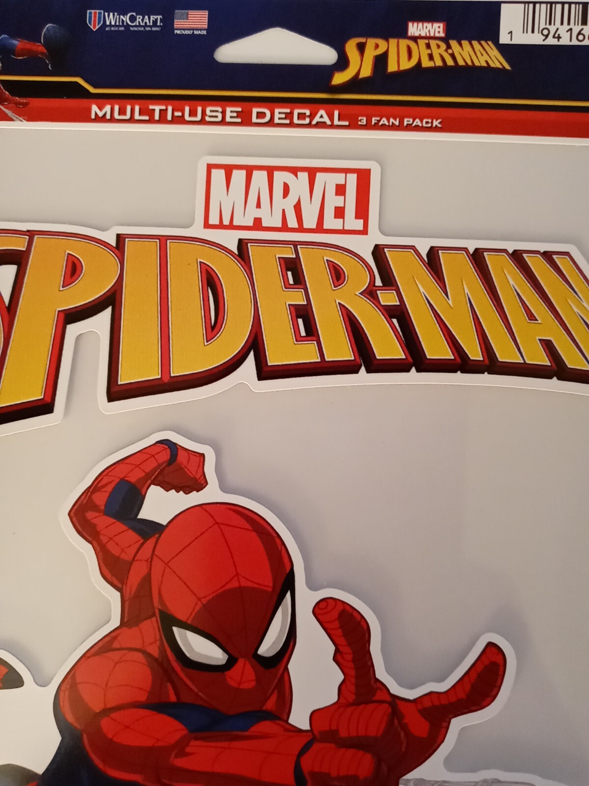 NEW🎁SPIDERMAN & MARVEL AVENGERS💥 WINCRAFT MULTI-USE DECAL 3 FAN PACK STICKERS