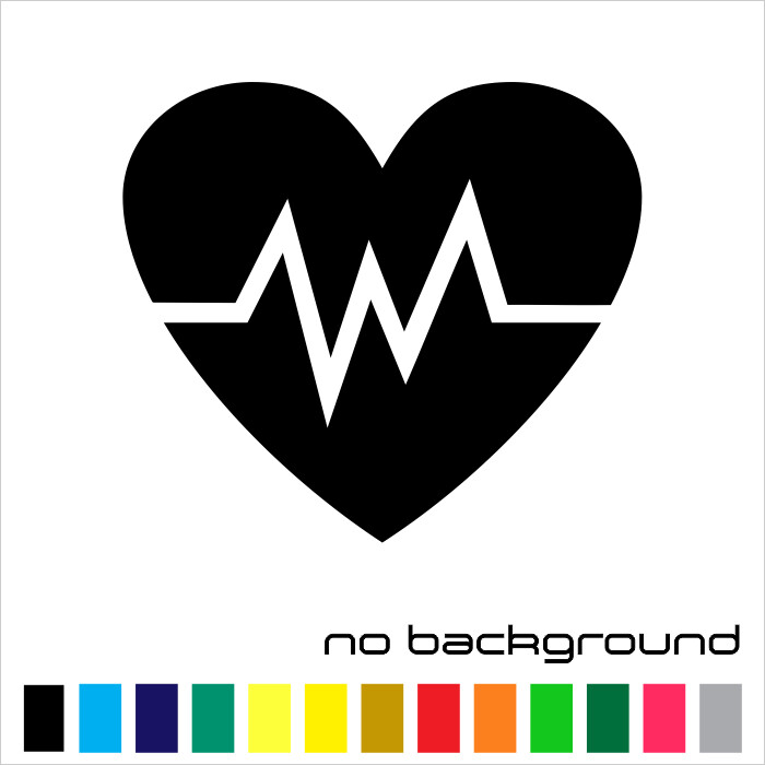 Heart Line Sticker Vinyl Decal – Life Heartbeat Medical EKG Health Car Window
