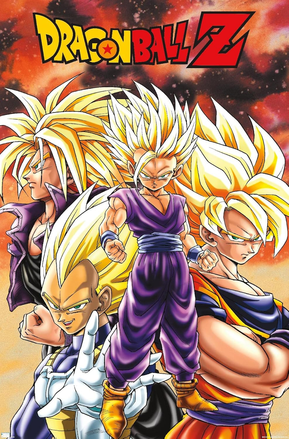 Dragon Ball Z – Saiyans Wall Poster, 34L» X 22.4W», Unframed Version