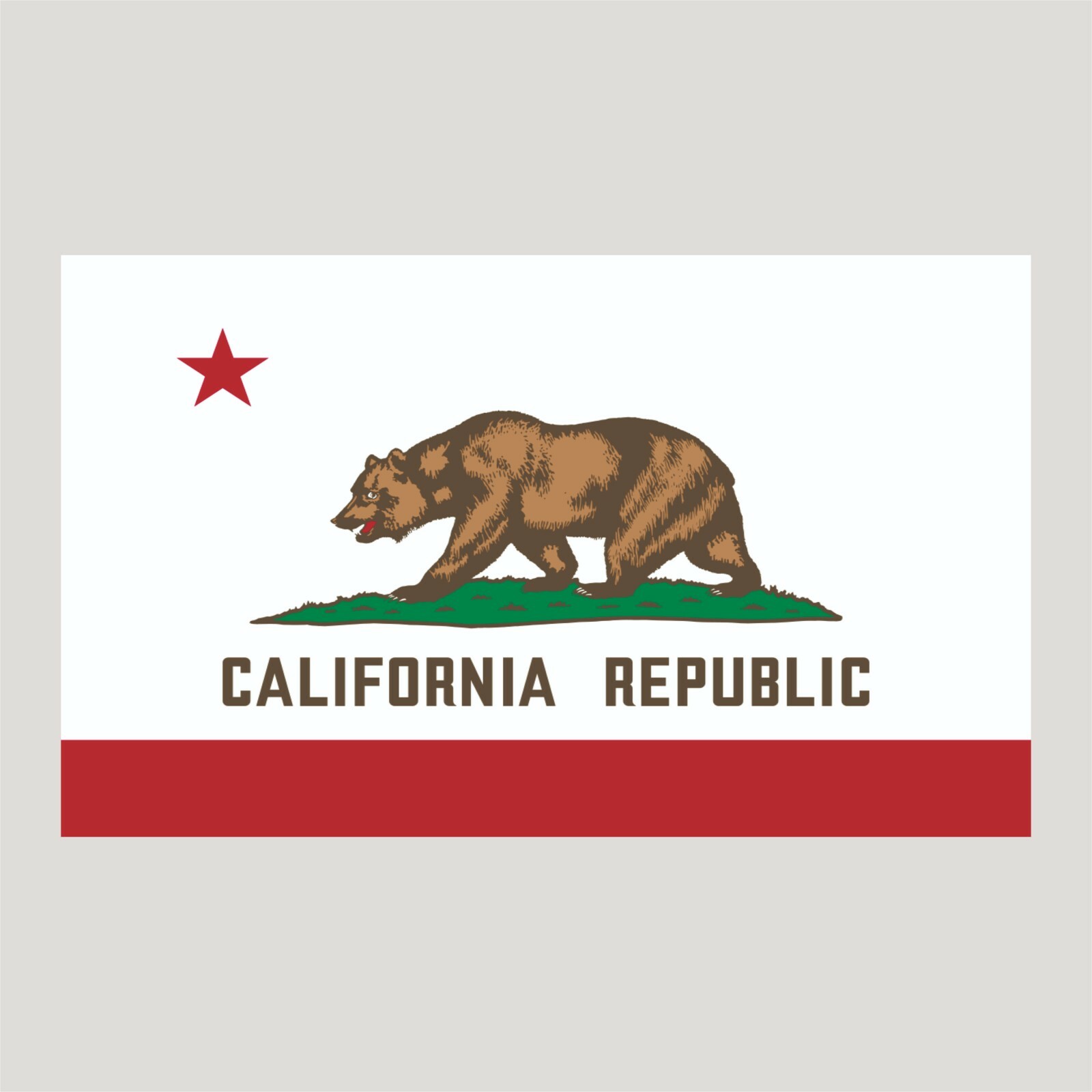 California State Flag Sticker, Decal, Bumper Sticker Vacation Sticker 3″ x 5″