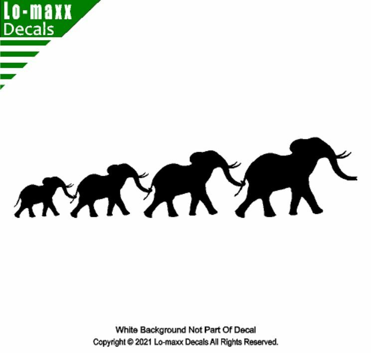 Elephant Family Daddy Momma Children Unique Durable Die Cut Vinyl Decal Art