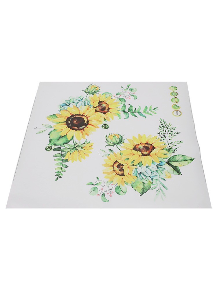 Waterproof Sunflower PVC Removable Wall Stickers Art Decals Mural Decor