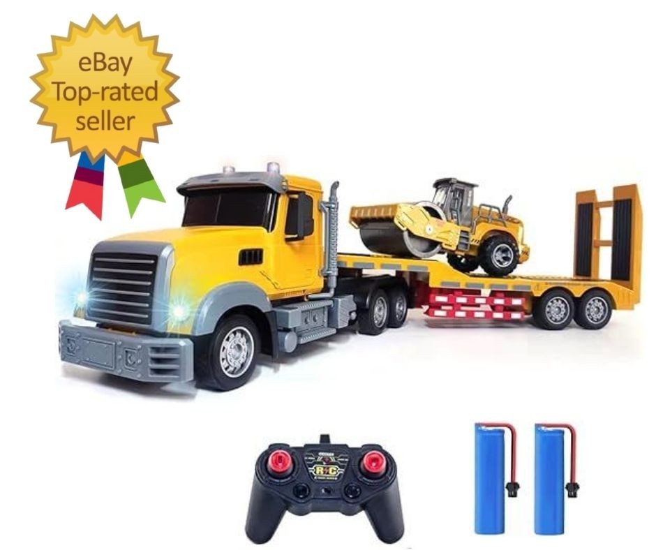 Remote Control Semi Truck Toy For Kids – 1:24 RC Semi-trailer Engineering Tracto