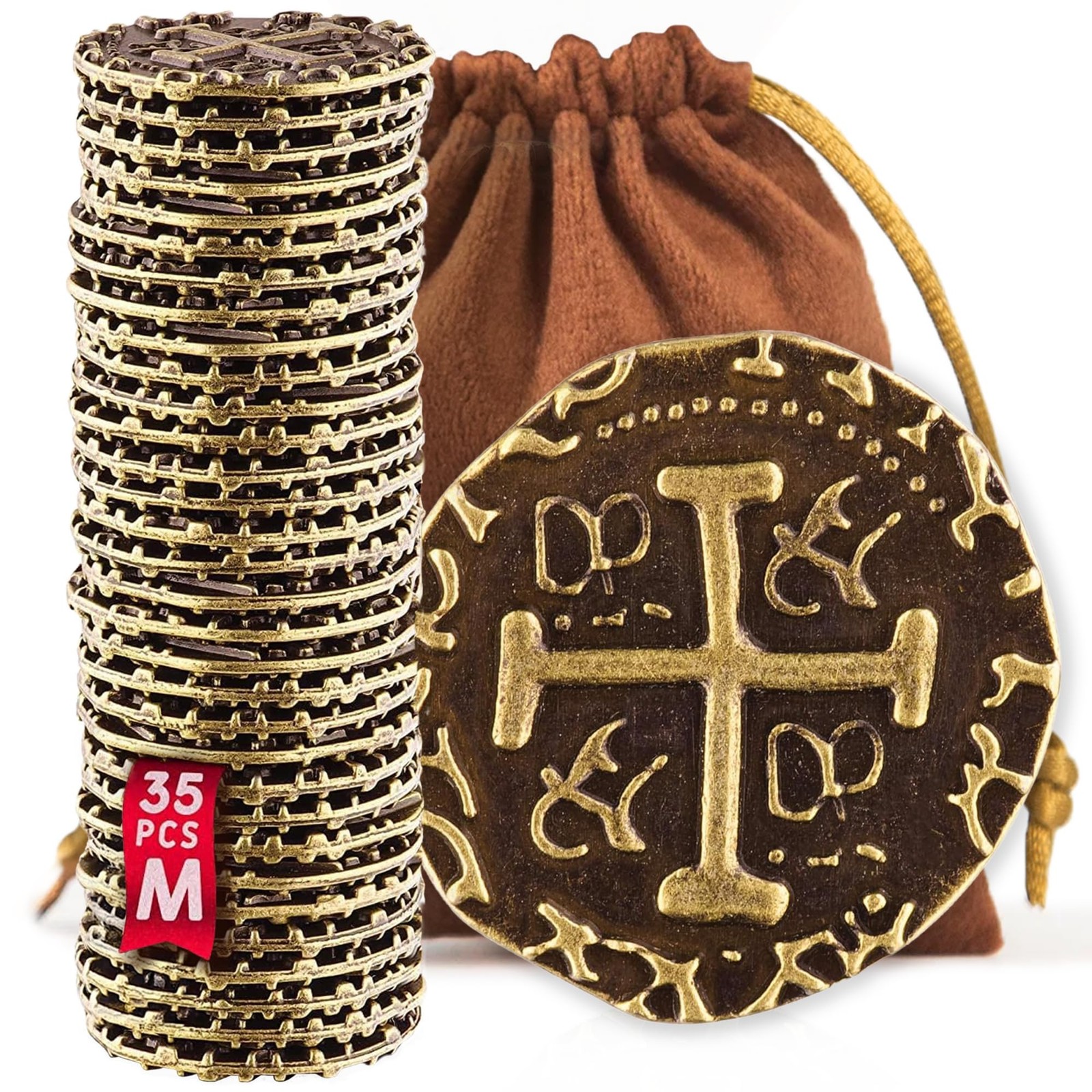 Leib Games 35pc Metal Pirate Coins