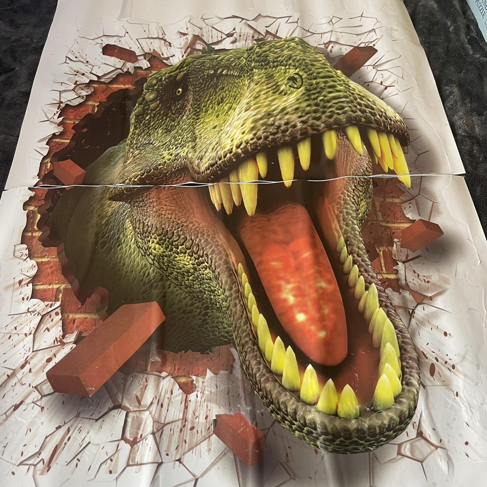 Tyrannosaurus 3D Removable Wall Sticker 24×18 Dinosaur Breaking Through Wall