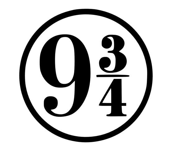 Platform 9 3/4 Harry Potter Vinyl Decal *FREE Shipping*
