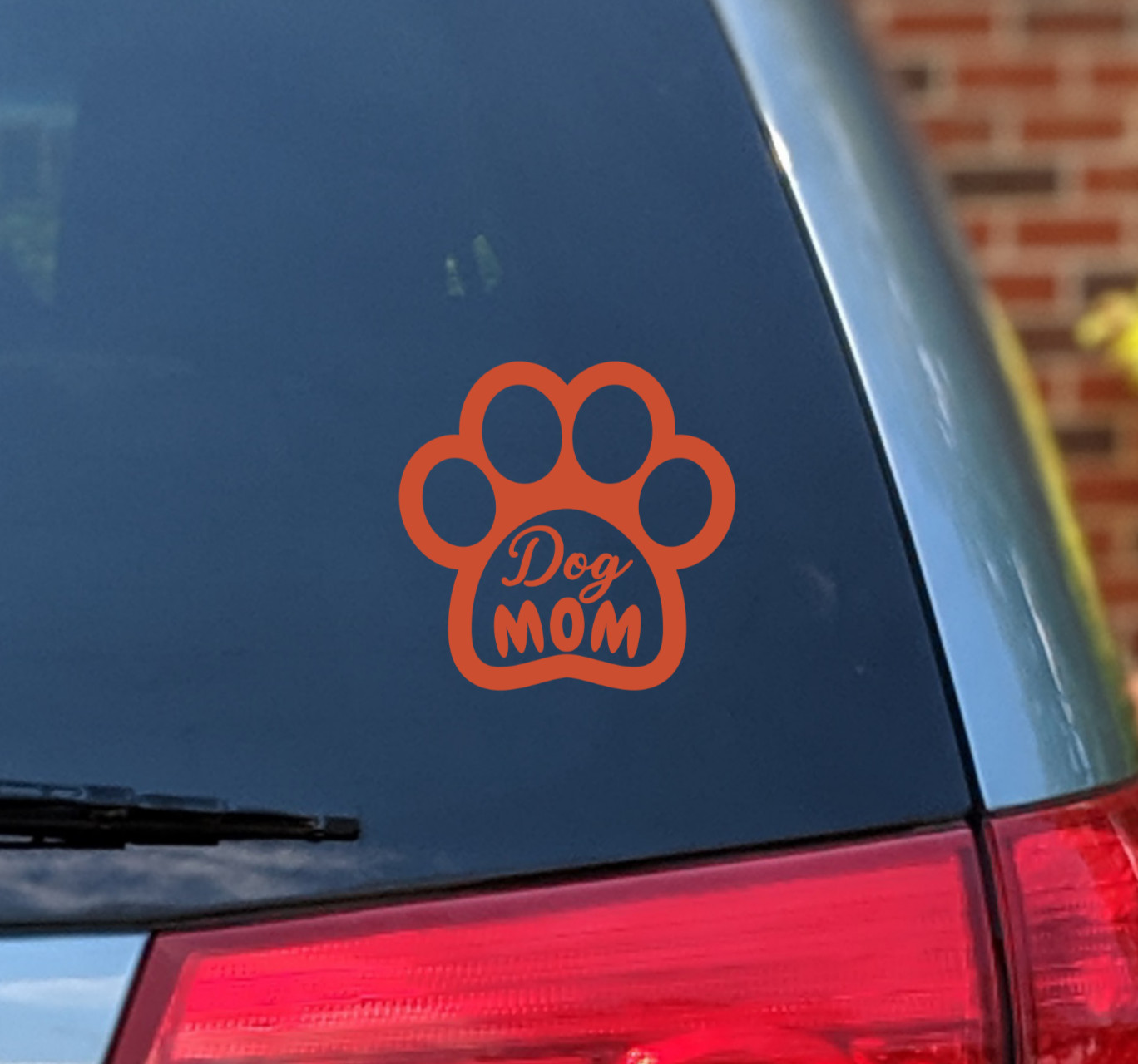 Dog Mom Paw Permanent Decal | For Cars, Water Bottles, Laptops | Cut in Home