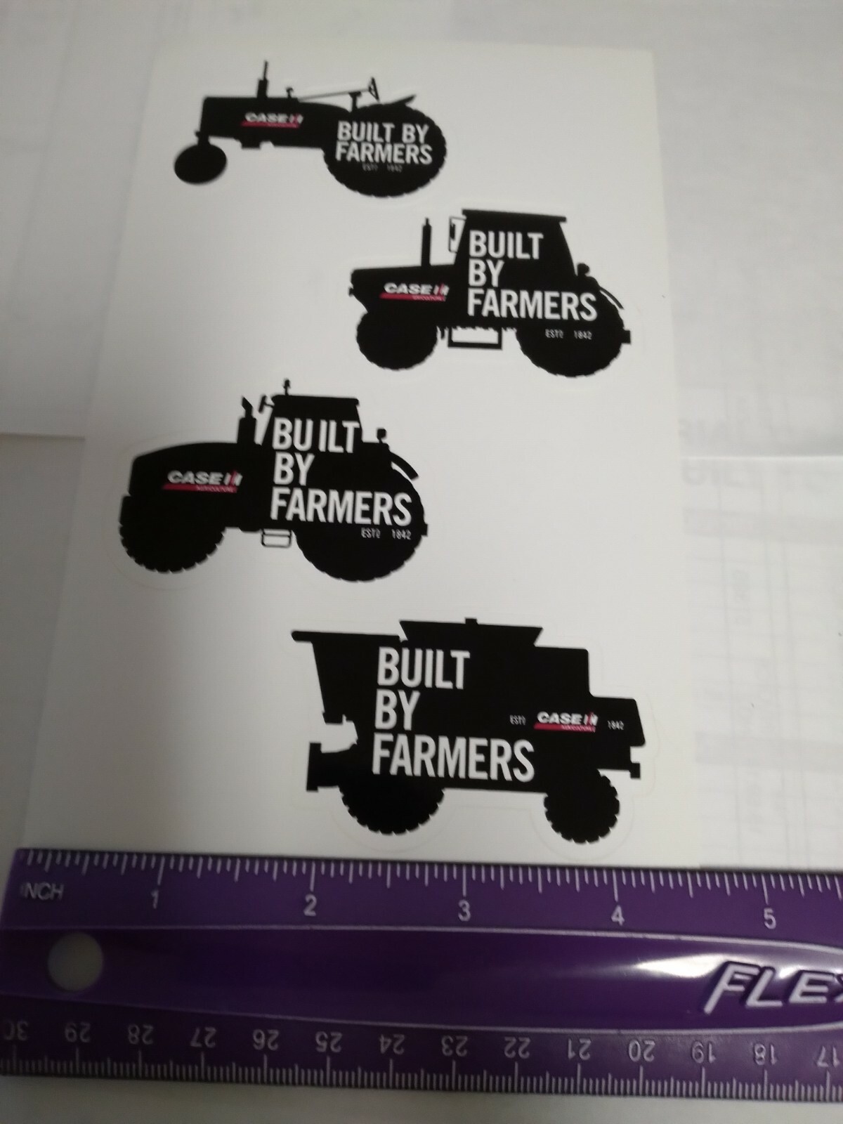 Case IH Built By Farmers Die Cut Equipment Decal / Sticker Sheet