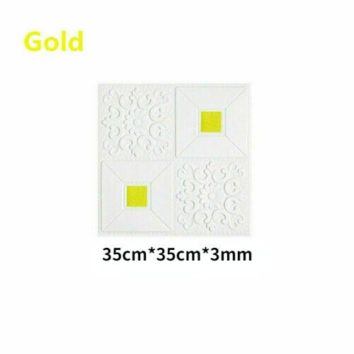 10Pcs 3D Wall Panels Self-adhesive Tile Brick Sticker Waterproof Foam Wallpaper