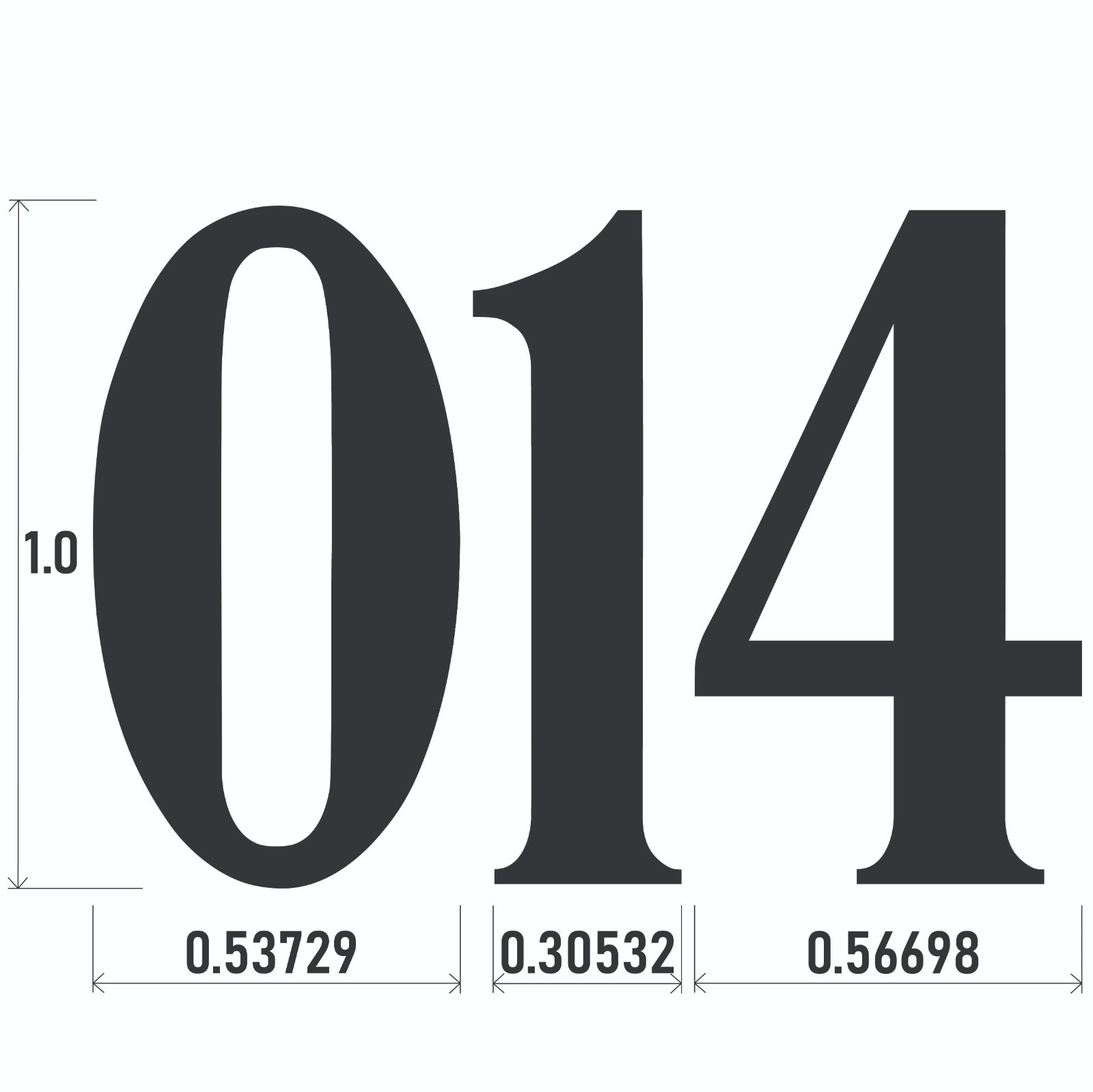 1-10 5x+ School Book Outdoor Vinyl Decal Numbers for Mailbox Door Address Locker