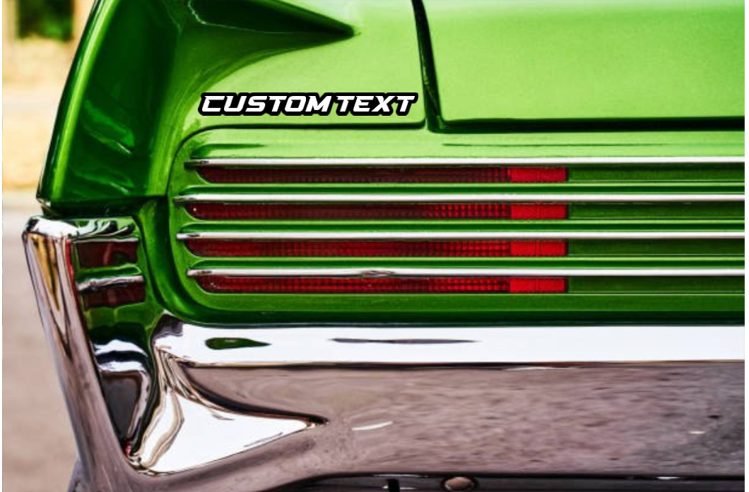 Custom Lazer Cut Car Acrylic Emblem Badge MULTI COLOR Customized Text Names!