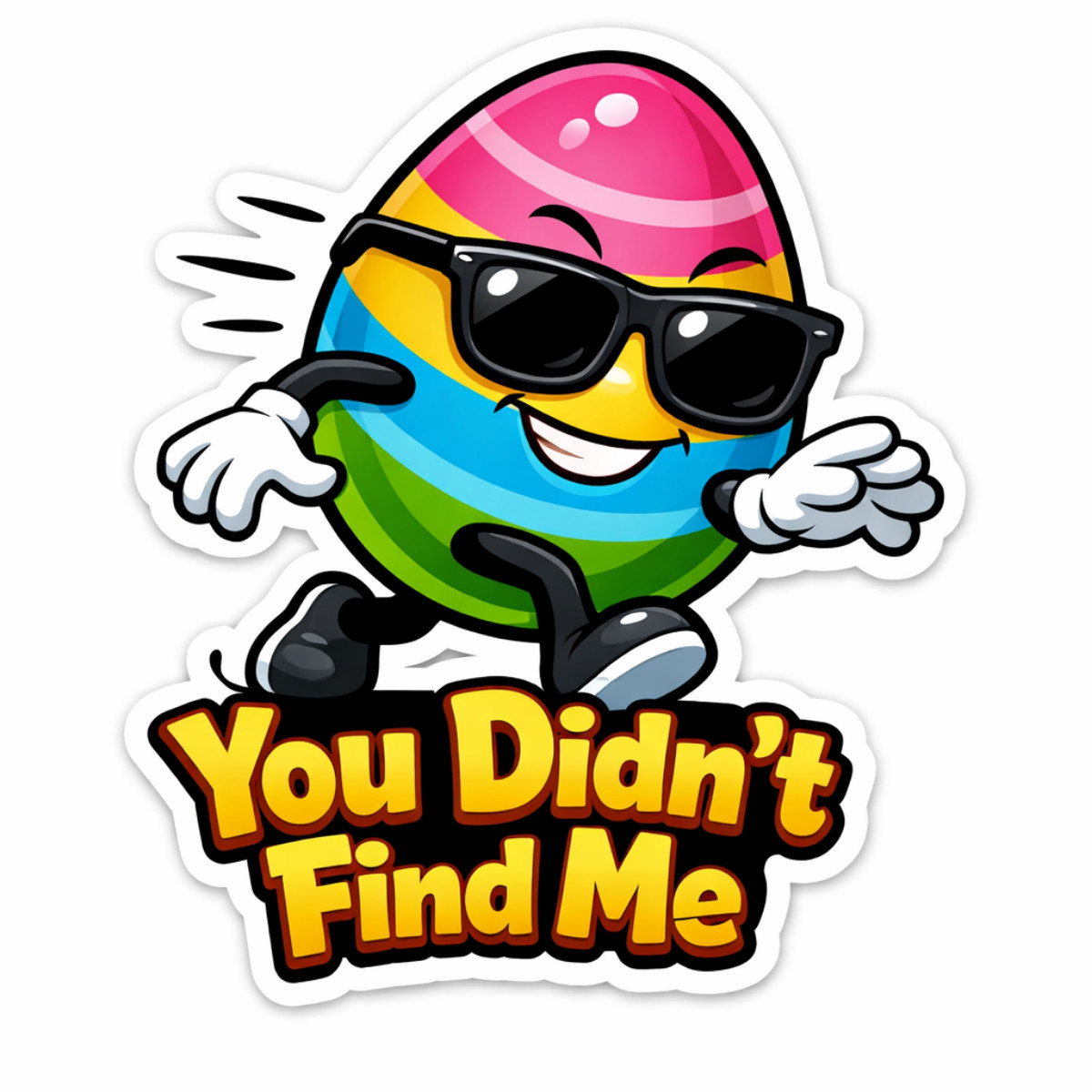 9pc Easter Sticker Pack Funny Bunny Egg Hunt Vinyl Stickers Kids Basket Fillers