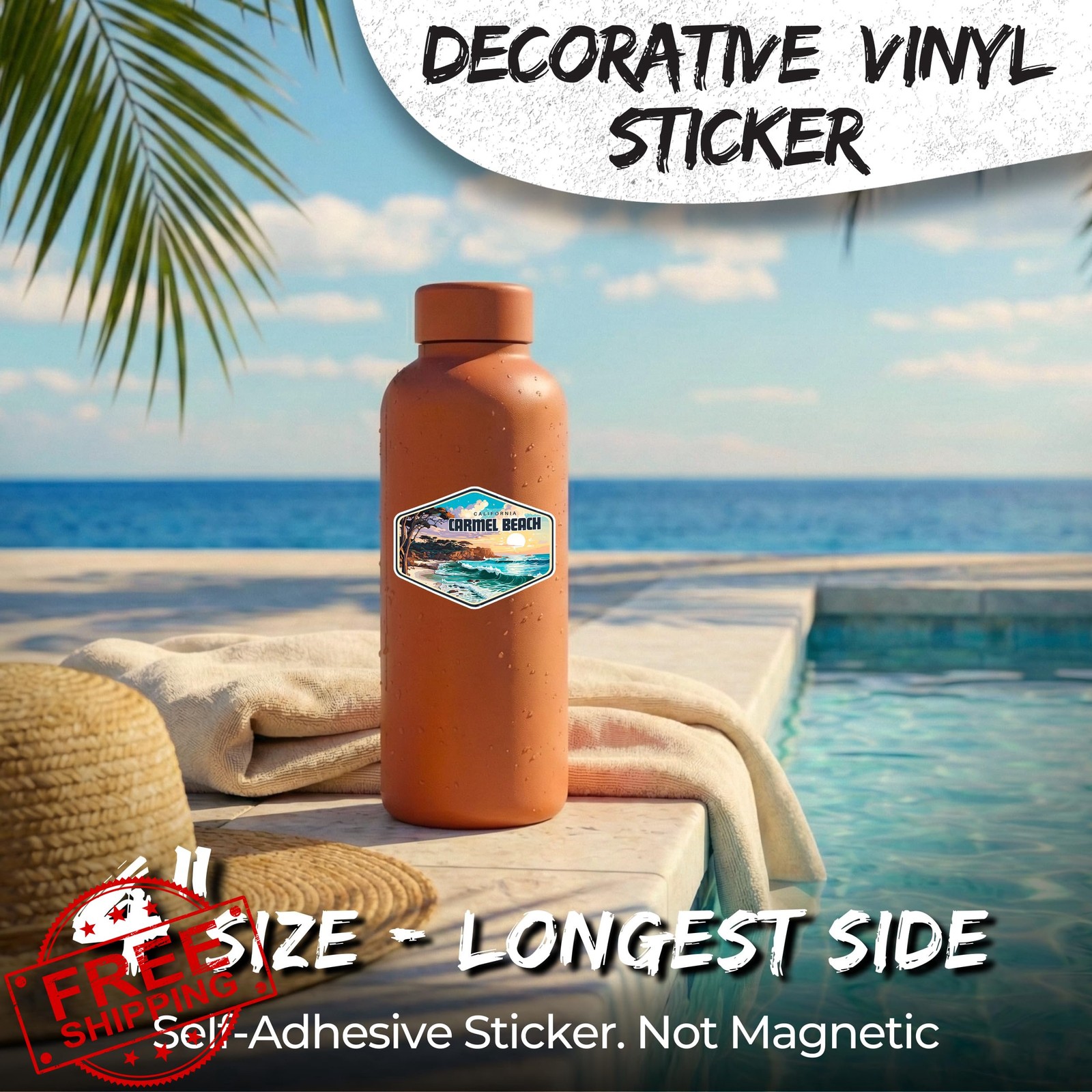 No Thorns Media Carmel Beach Sticker 4″