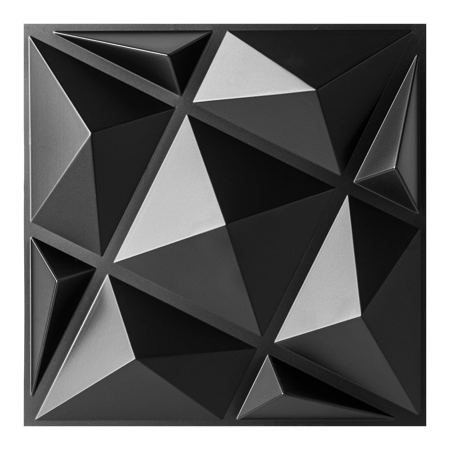 50 Pack 3D Wall Panel Diamond for Interior Wall Décor, PVC Flower Textured Wall