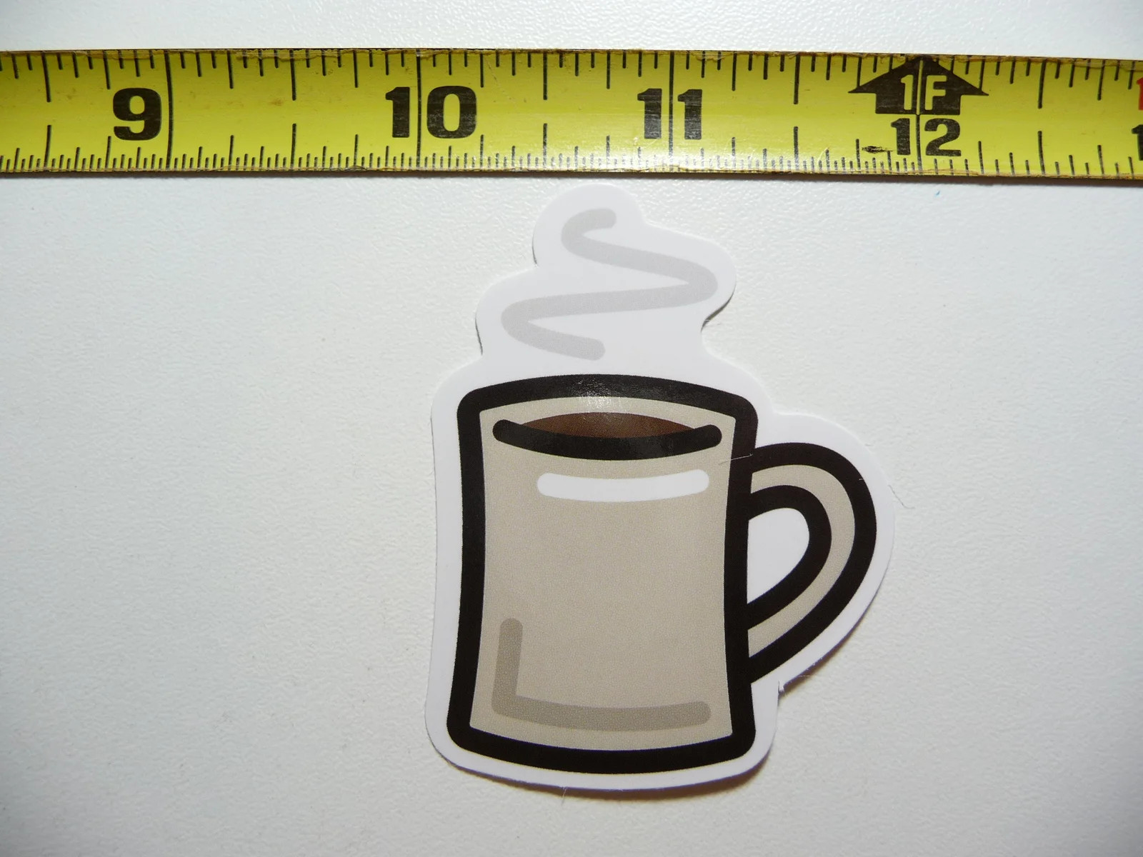 CARTOON COFFEE CUP SMALL STICKER DECAL BEVERAGE MORNING WAKE UP FUN