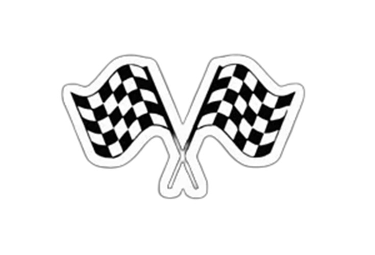 Checkered Flags Sticker Decal